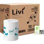 LIVI Essentials Kitchen Towels 240 sheets 2 Ply x 12 rolls