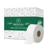 Provada Premium 2ply 300 metre Jumbo Toilet Rolls x 8 rolls